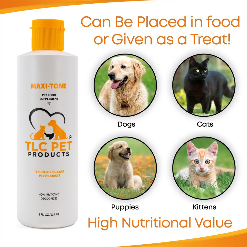 Maxi-Tone as a major element in pets food developed by TLC Pet Products